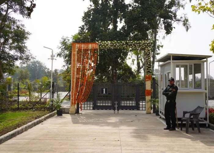 Main entrance gate of Choice Resort, a luxury resort in Bhopal