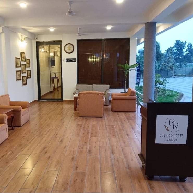 Luxury lobby and reception area interior at Choice Resort Bhopal