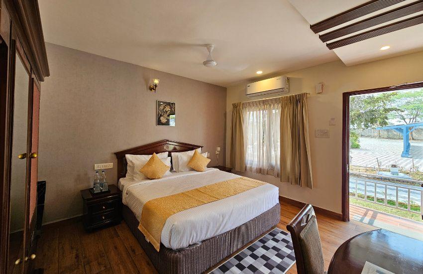 Executive Room at Choice Resort Bhopal Executive room interior at Choice Resort Bhopal — twin bed setting