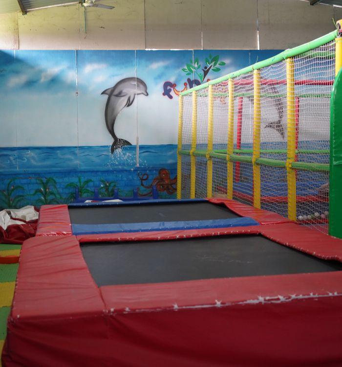 Trampoline activity at Choice Resort Kolar Road Bhopal